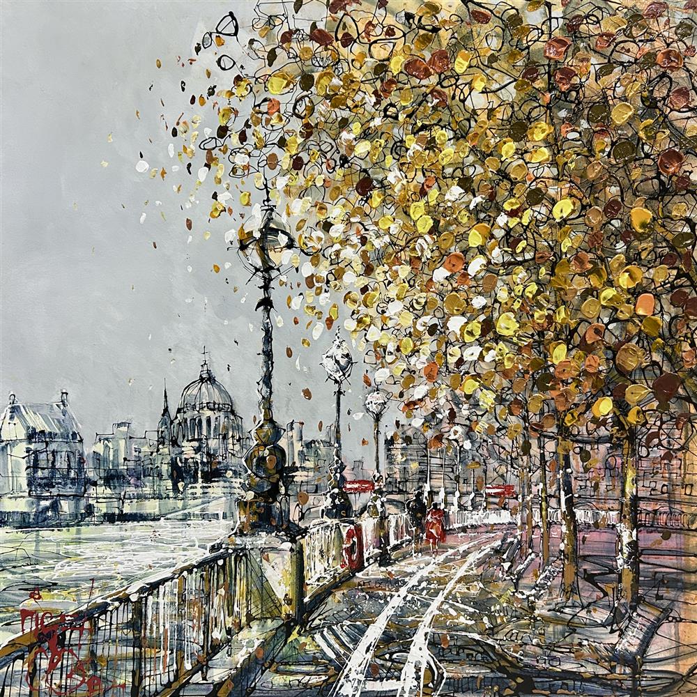 Nigel Cooke - 'Reflections On The Riverside' - Framed Original Artwork