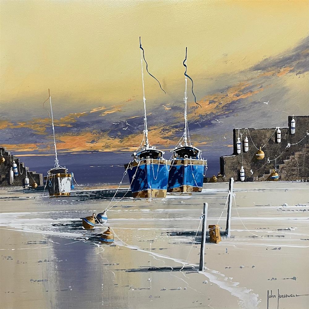 John Horsewell - 'Resting The Sails' - Framed Original Artwork