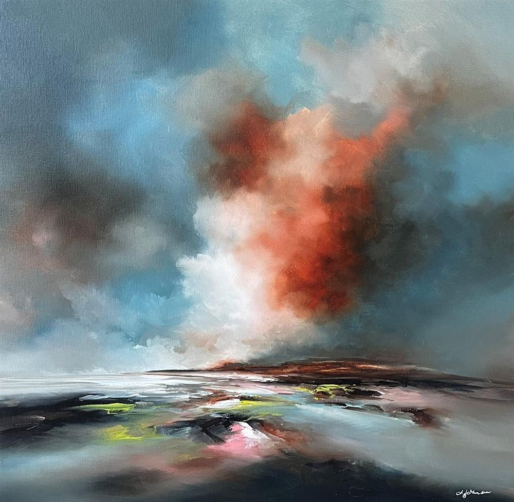 Alison Johnson - 'Resting Under Amber Light' - Framed Original Artwork