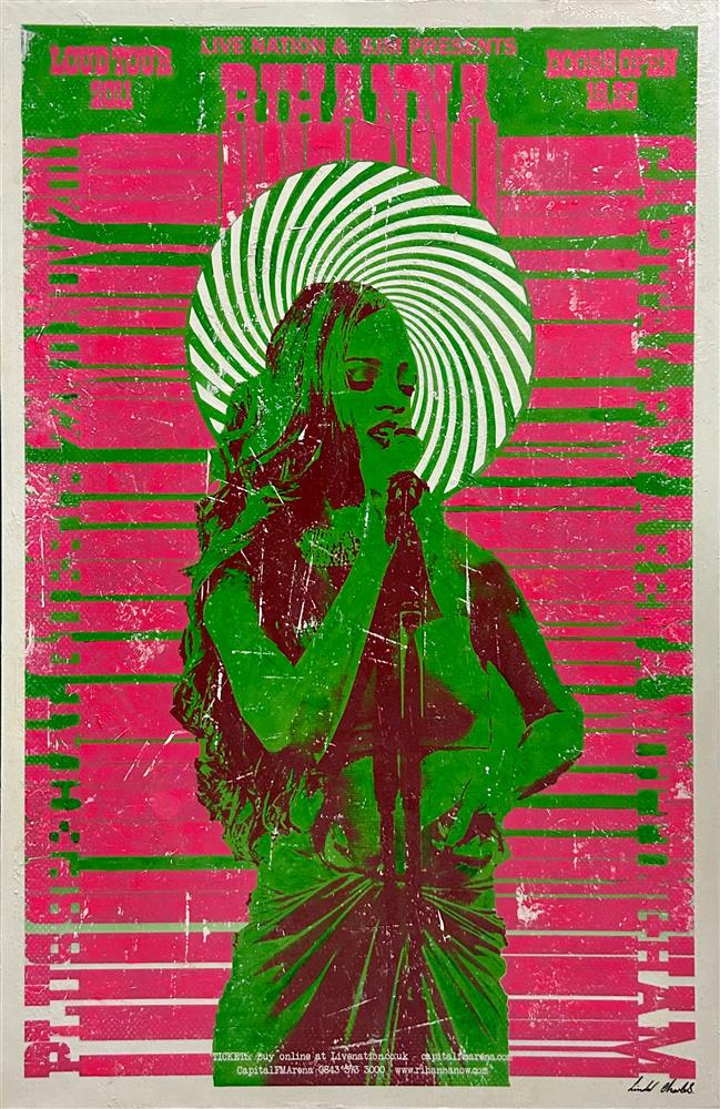 Linda Charles - 'Rihanna - Capital FM Arena, Nottingham, November 2011' - Framed Original Artwork