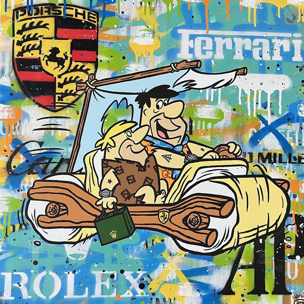 Emily Crook - 'Rolling Into Work' - Framed Original Art