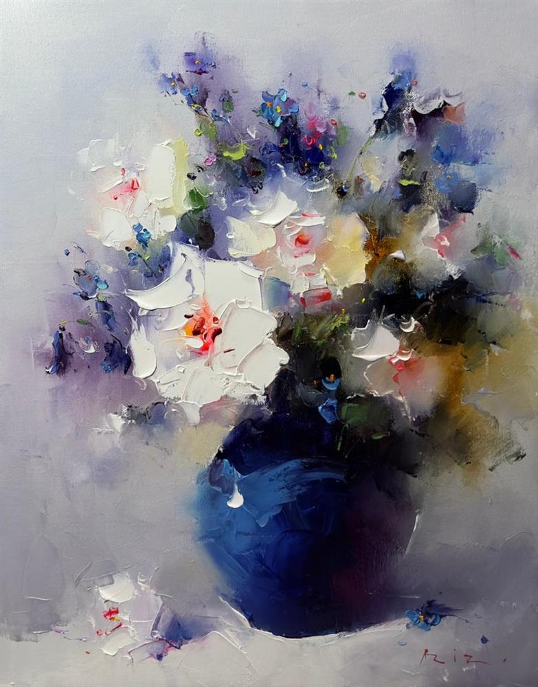 Aziz - 'Rose Petals' - Framed Original Artwork