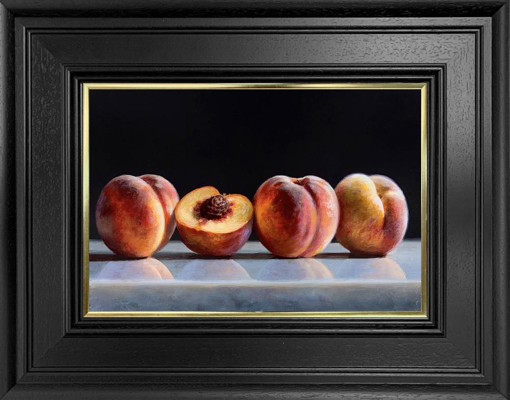 Tony Owens - 'Row Of Peaches On Mable' - Framed Original Artwork