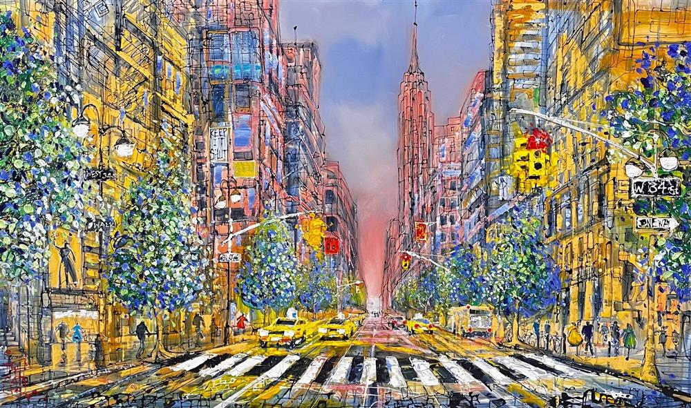 Nigel Cooke - 'Rush Hour In Midtown Manhattan' - Framed Original Artwork