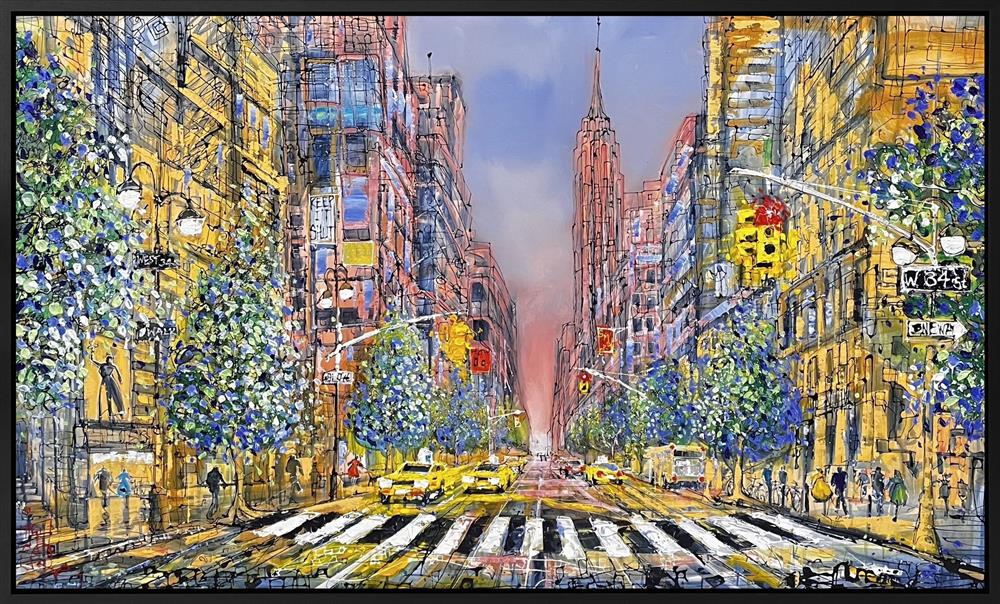 Nigel Cooke - 'Rush Hour In Midtown Manhattan' - Framed Original Artwork