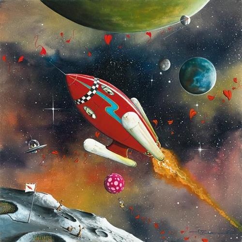 Dale Bowen - 'Rocket Sheep (Ewe-niverse Series)' - Framed Limited Edition