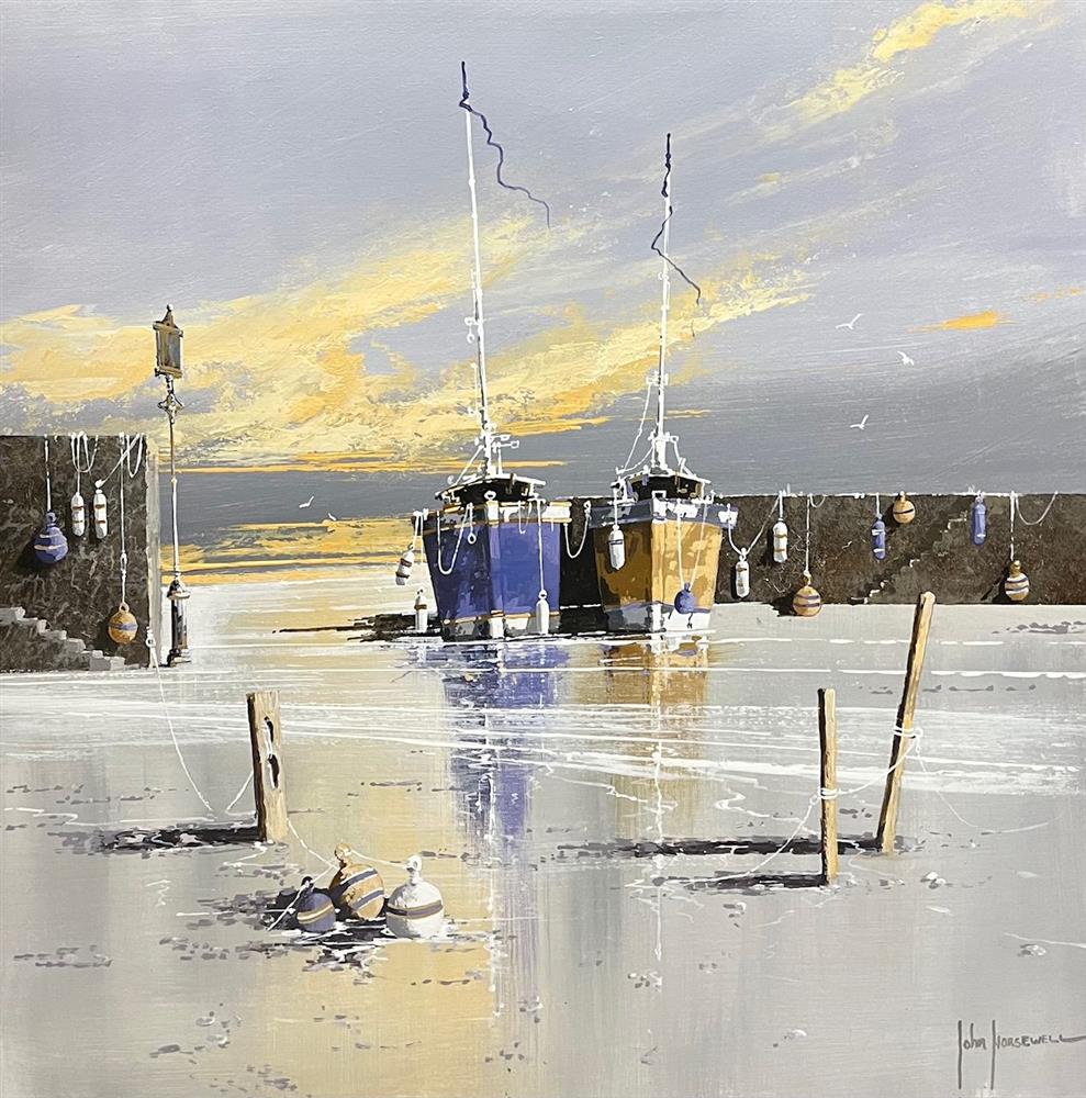 John Horsewell - 'Sailing Through Golden Silence' - Framed Original Artwork