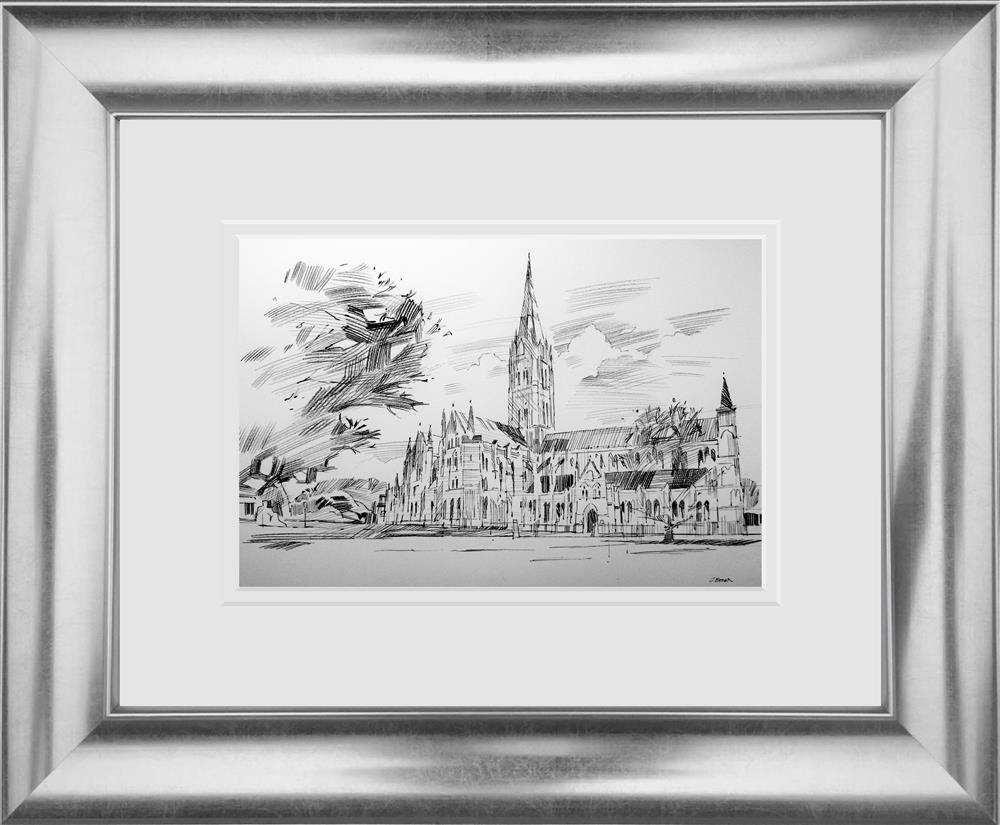 Colin Brown - 'Salisbury Cathedral - Sketch' - Framed Limited Edition
