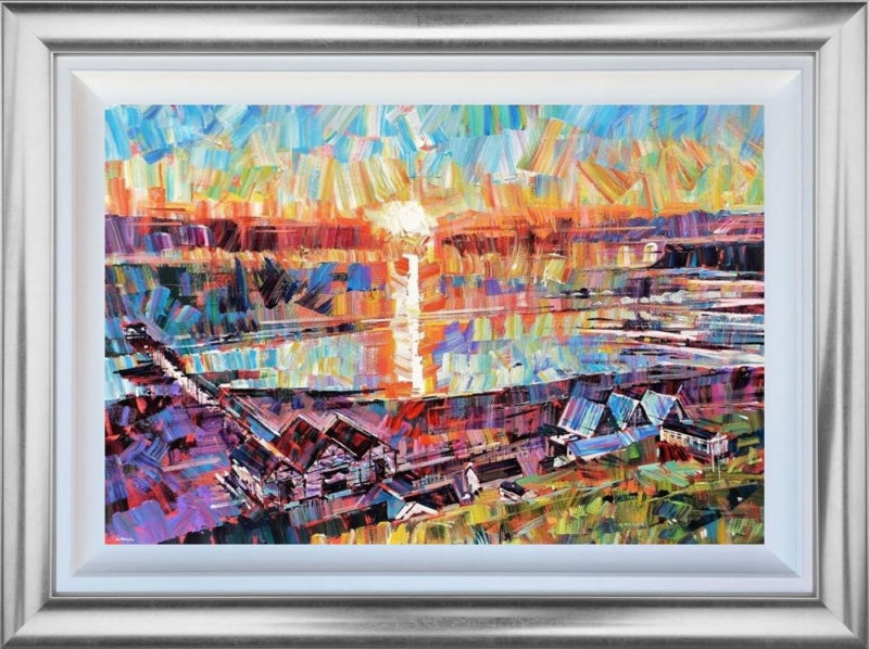 Colin Brown - 'Saltburn Sunset' - Framed Original Art