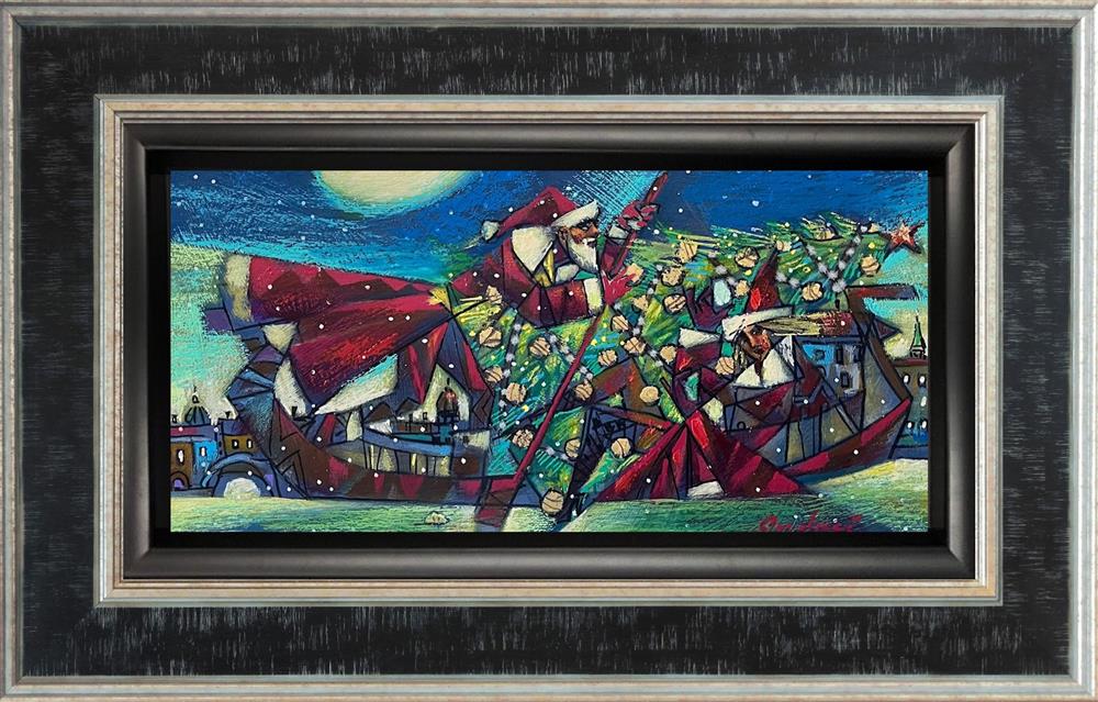 Andrei Protsouk - 'Santa Claus In Venice' - Framed Original Art