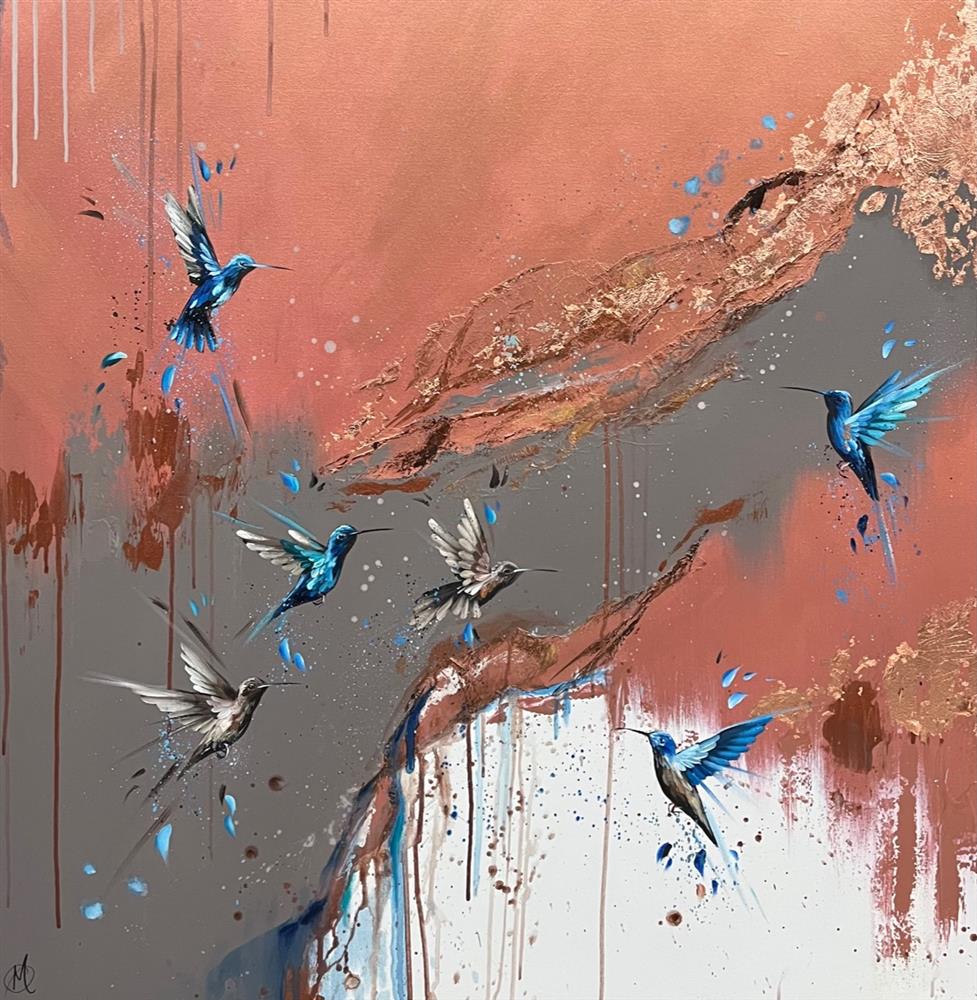 Mellisuga- 'Sapphire Jewels' - Framed Original Artwork