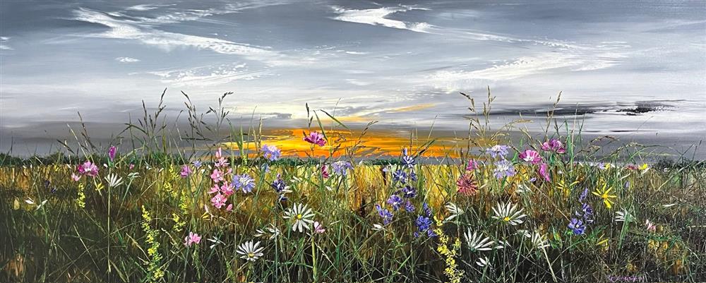 Kimberley Harris - 'Sapphire Serenade' - Framed Original Art