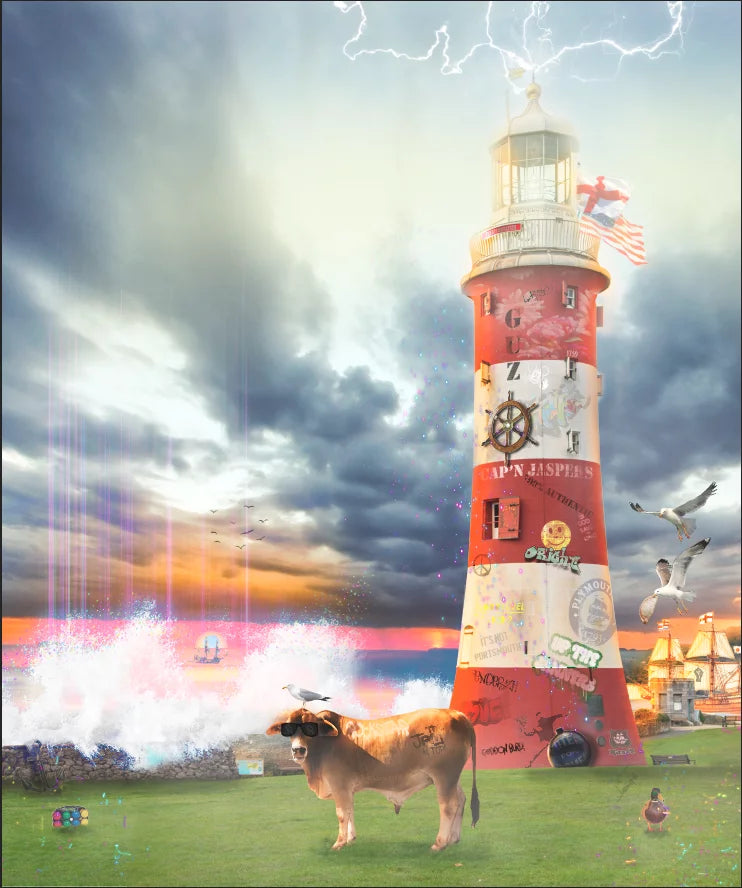 Neil Pengelly - 'Smeaton's Hoe - UK Plymouth' - Framed Limited Edition Print