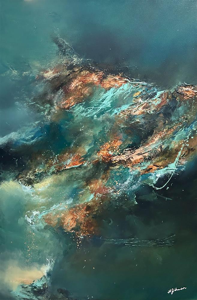 Alison Johnson - 'Sea Garden I' - Framed Original Artwork