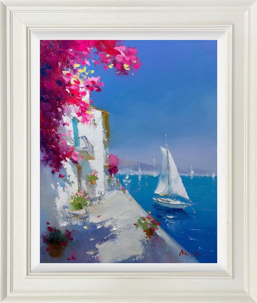 Aziz - 'Seaside Serenity' - Framed Original Artwork