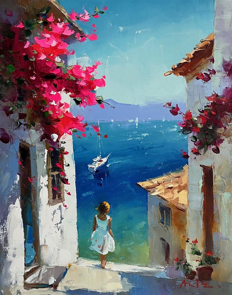 Aziz - 'Serenade Of The Sailboats' - Framed Original Artwork