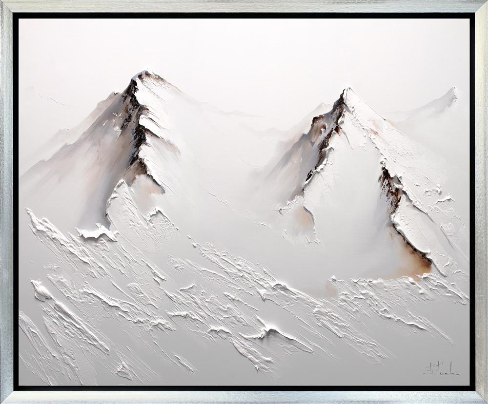 Bozhena Fuchs- 'Serene Peaks' - Framed Original Artwork