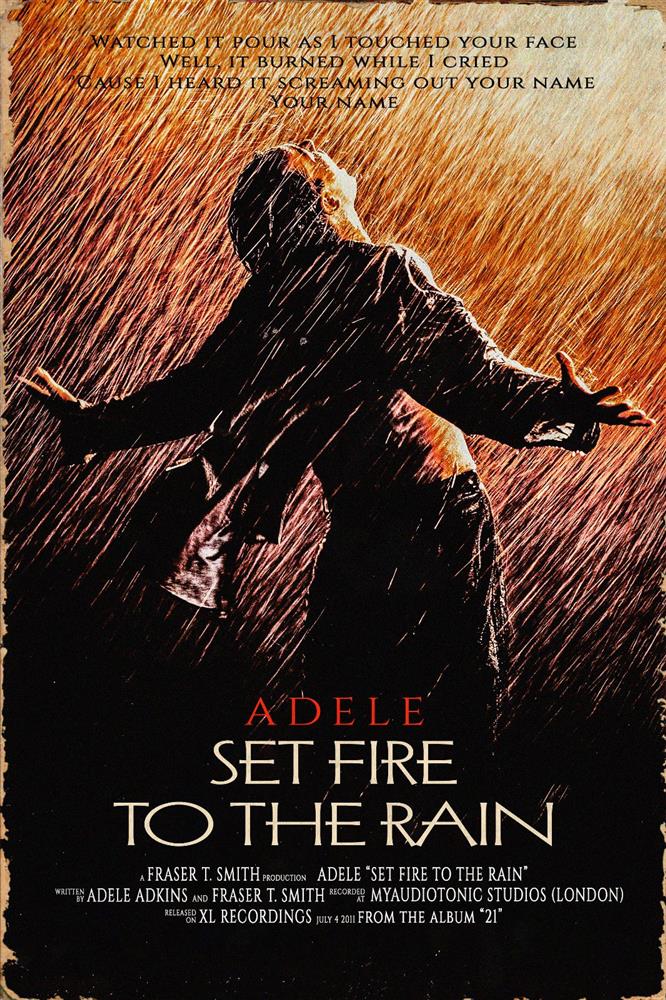 Linda Charles - 'Set Fire To The Rain - ReMovied' - Framed Original Artwork