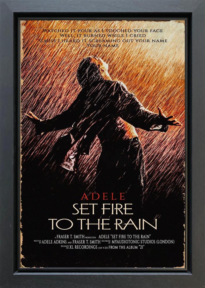 Linda Charles - 'Set Fire To The Rain - ReMovied' - Framed Original Artwork