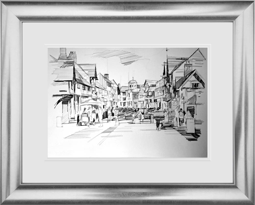 Colin Brown - 'Shakespeare's Street - Sketch' - Framed Original Art