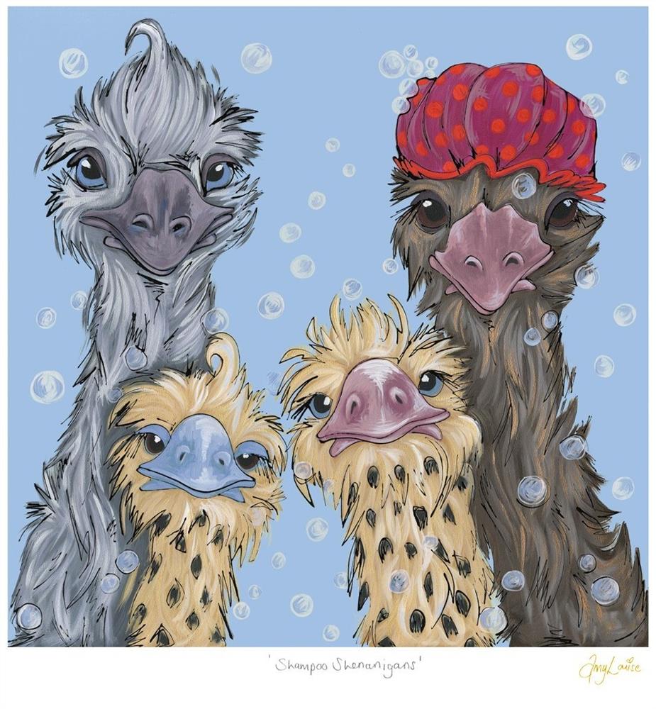 Amy Louise - 'Shampoo Shenanigans' - Framed Paper Edition