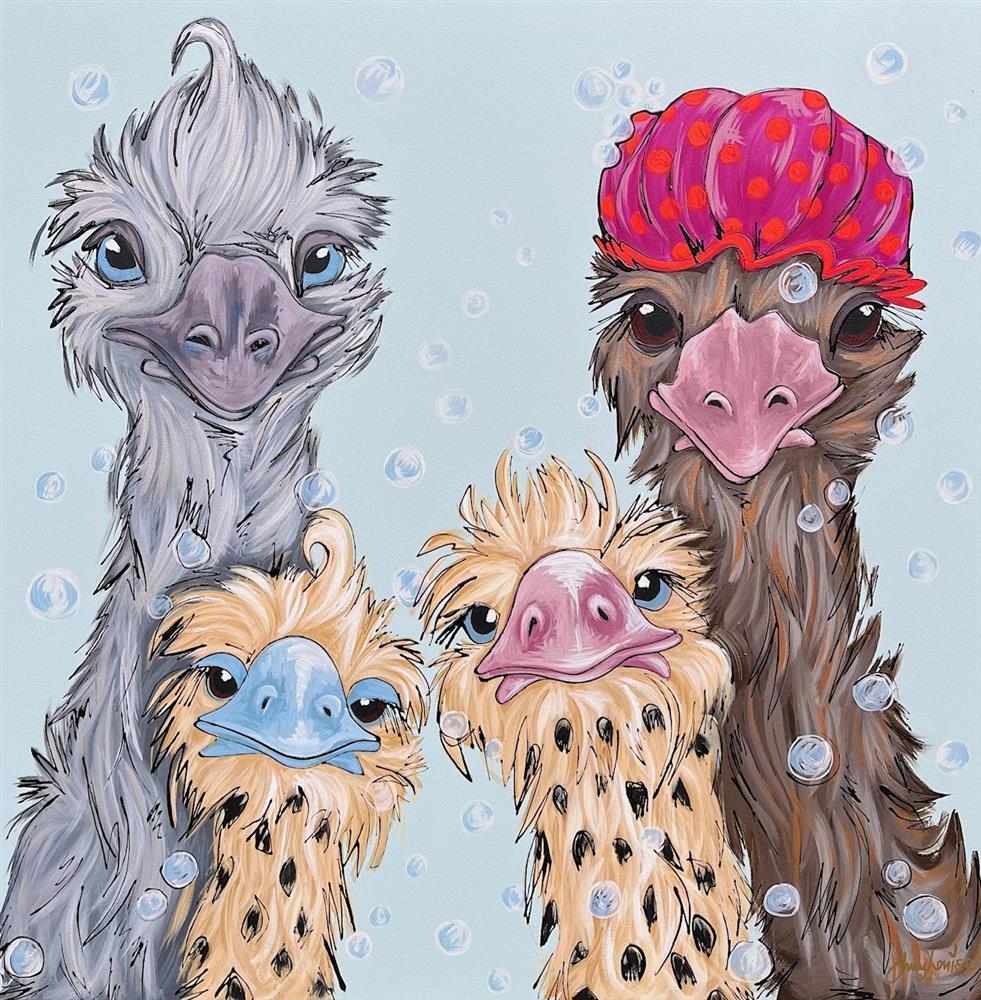 Amy Louise - 'Shampoo Shenanigans' - Framed Original Artwork