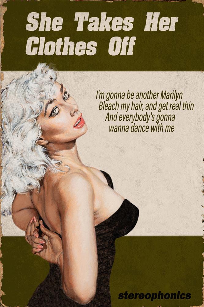 Linda Charles - 'She Takes Her Cloths Off' - Framed Original Artwork