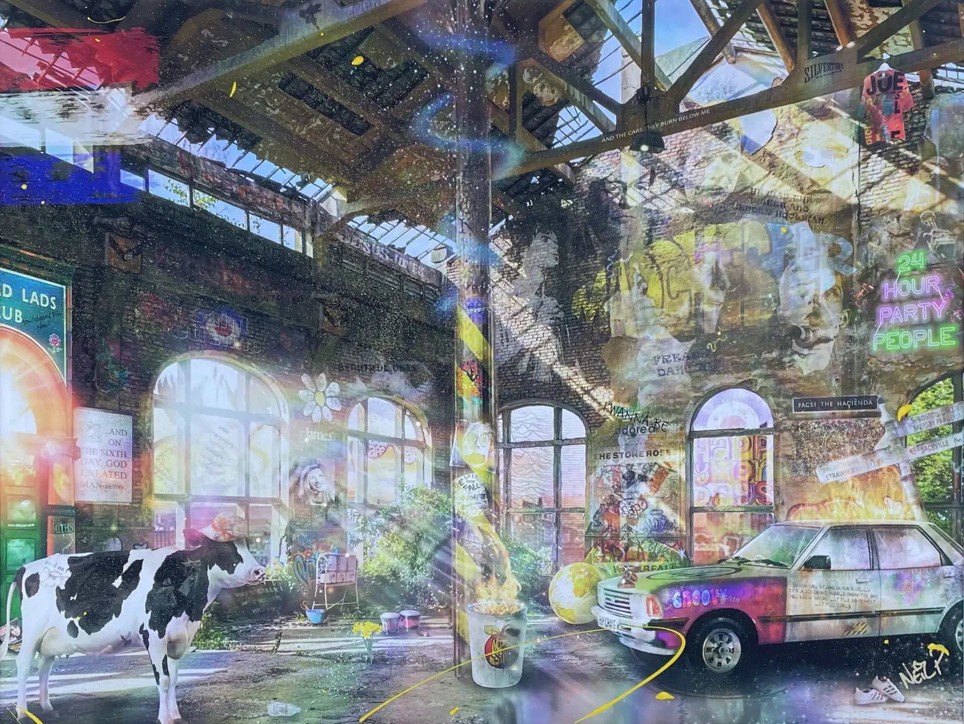 Neil Pengelly - 'Shine On! - Manchester' - Framed Limited Edition Print