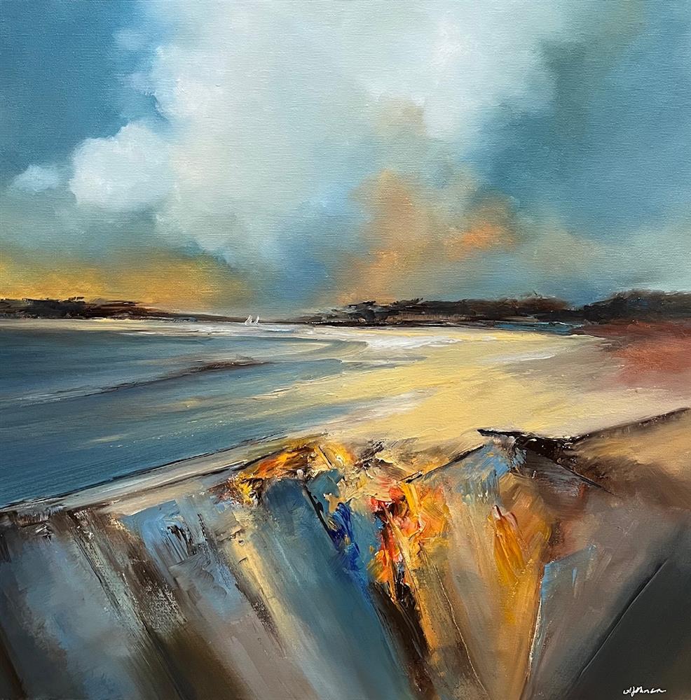 Alison Johnson - 'Shoreline Breeze I' - Framed Original Artwork