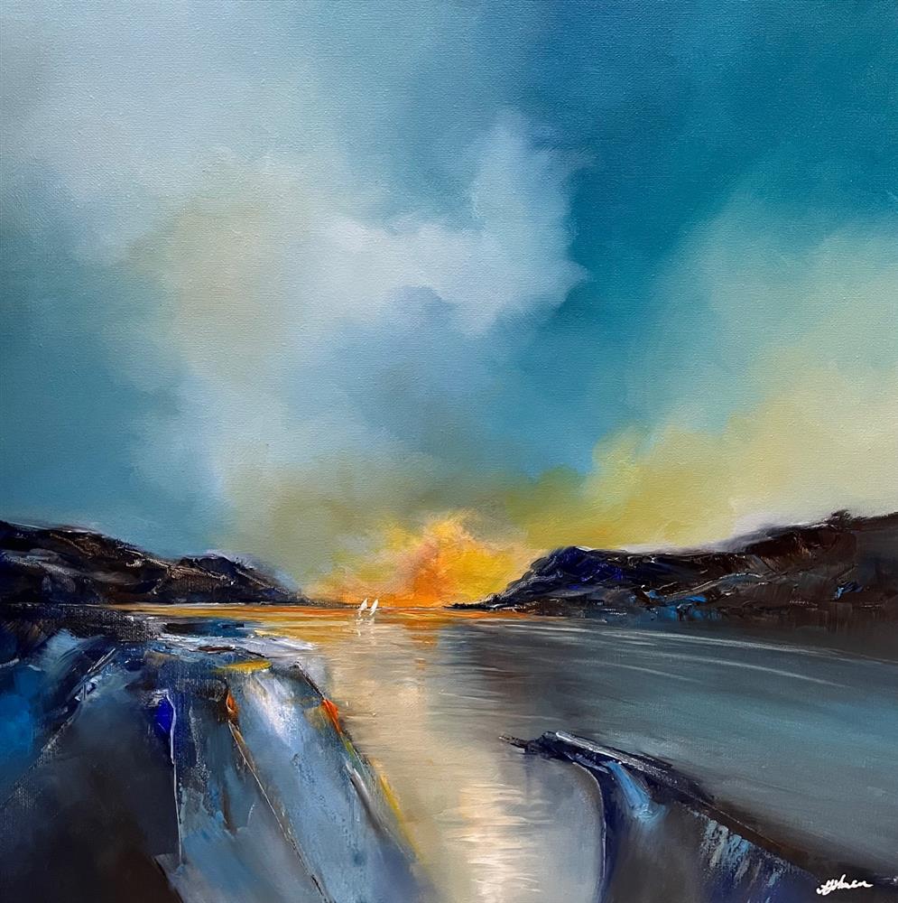 Alison Johnson - 'Shoreline Breeze II' - Framed Original Artwork