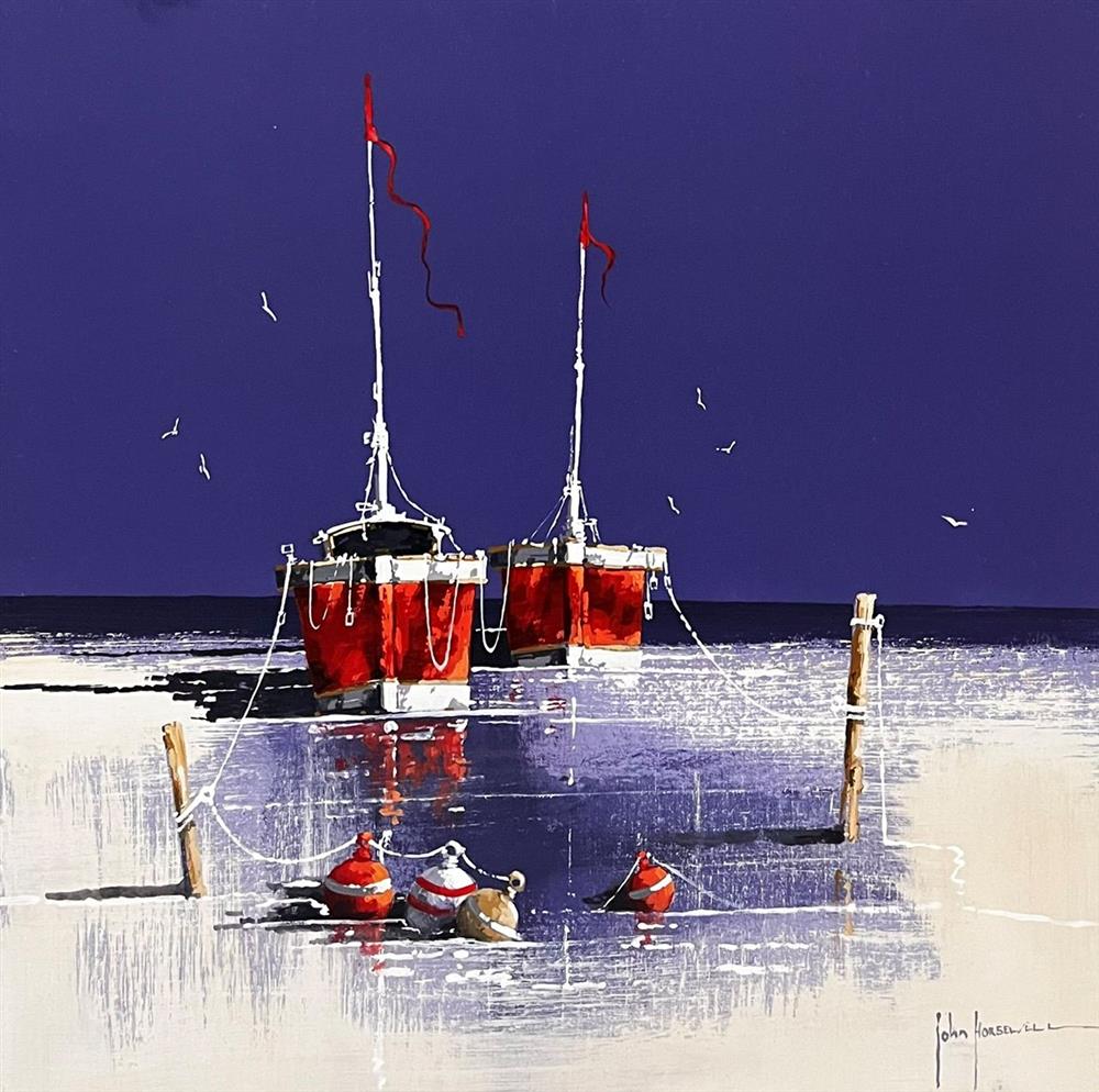 John Horsewell - 'Shoreline Sentinels' - Framed Original Artwork