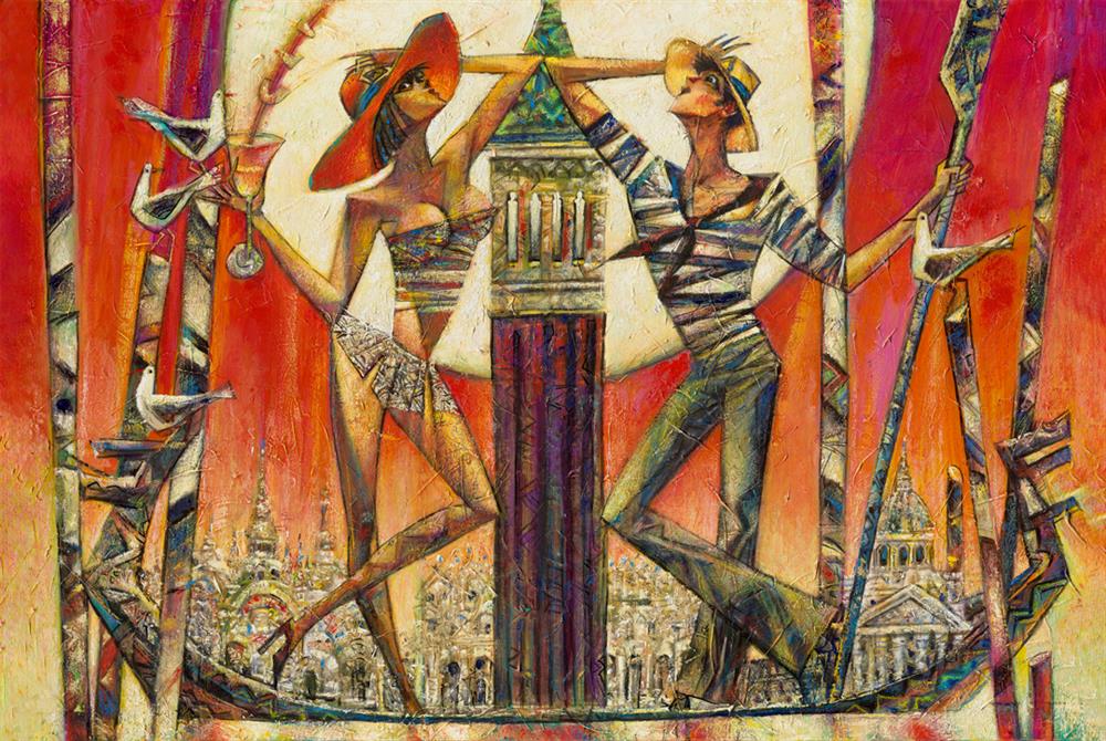 Andrei Protsouk - 'Silent Gondoliers' - Framed Limited Edition