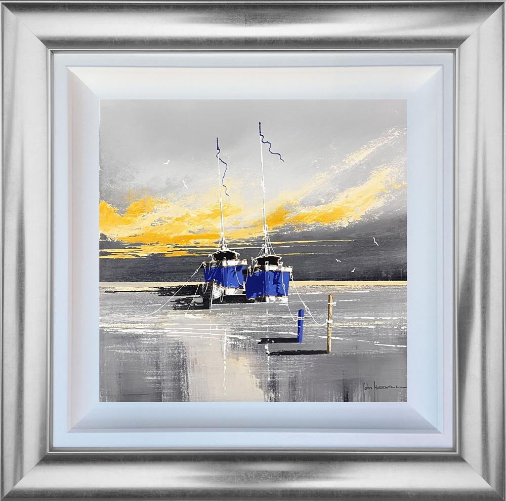 John Horsewell - 'Silent Moorings' - Framed Original Artwork