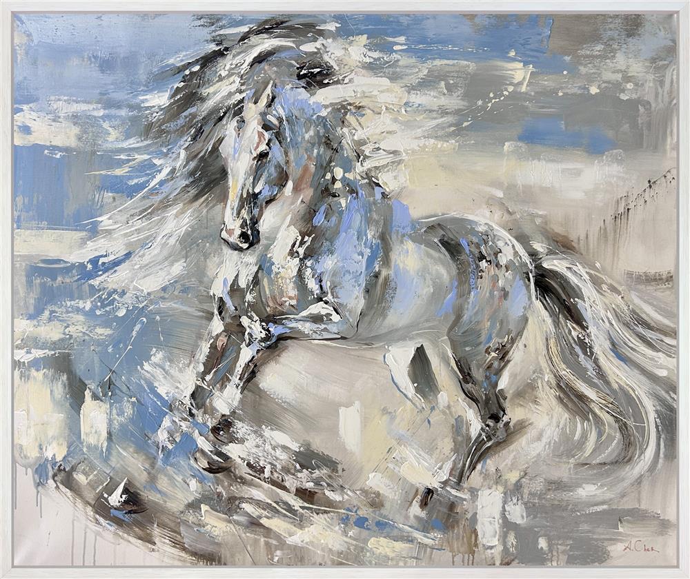 Anna Cher - 'Silver Lining' - Framed Original Artwork