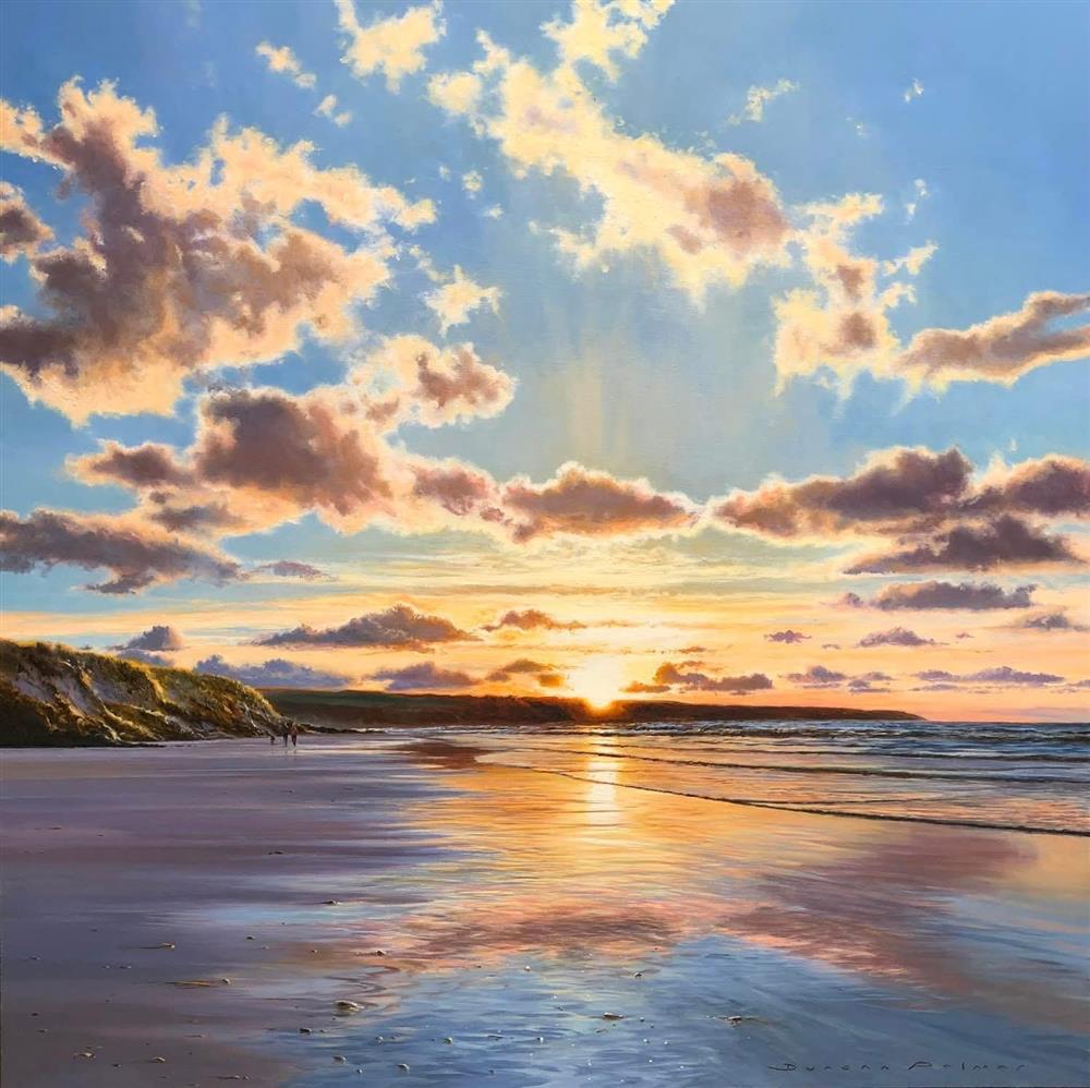 Duncan Palmar RSMA - 'Sinking Sun - Harlyn' - Framed Original Art