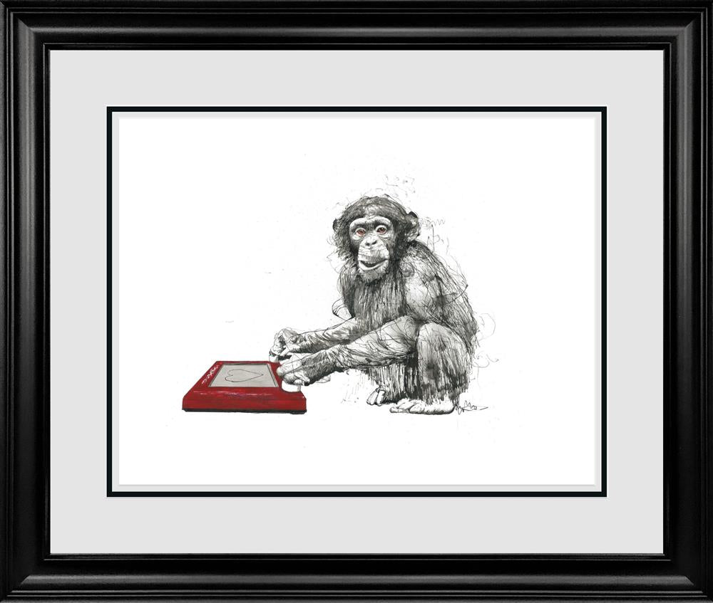 Scott Tetlow - 'Sketch, Erase And Sketch Again' - Framed Original Art