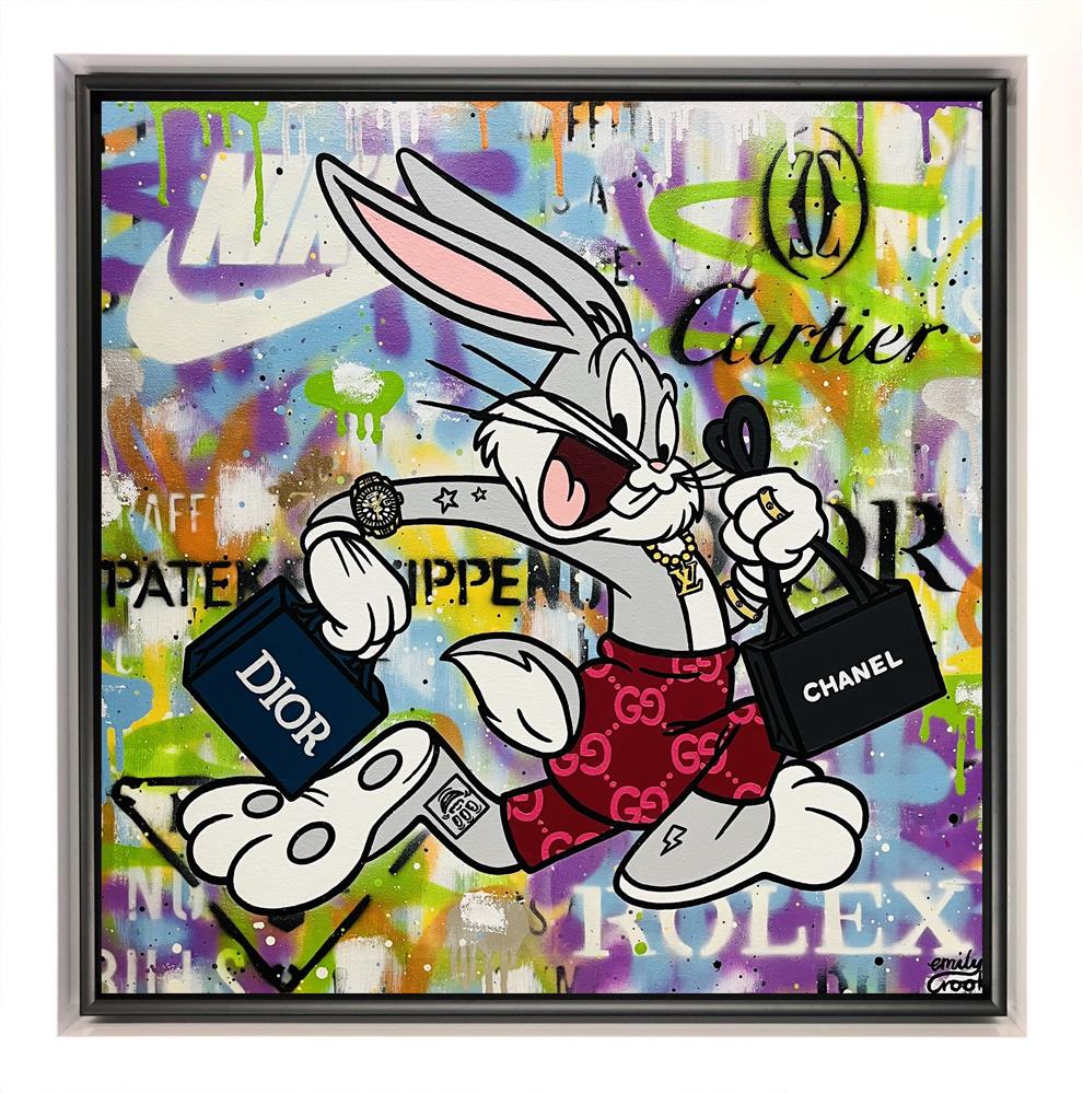 Emily Crook - 'Skipping To The Shops' - Framed Original Art