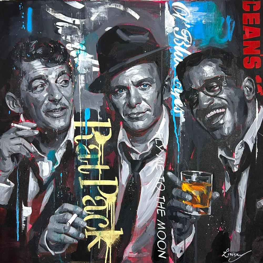 Zinsky - 'Smoke, Suits, And Swing' - Framed Original Artwork