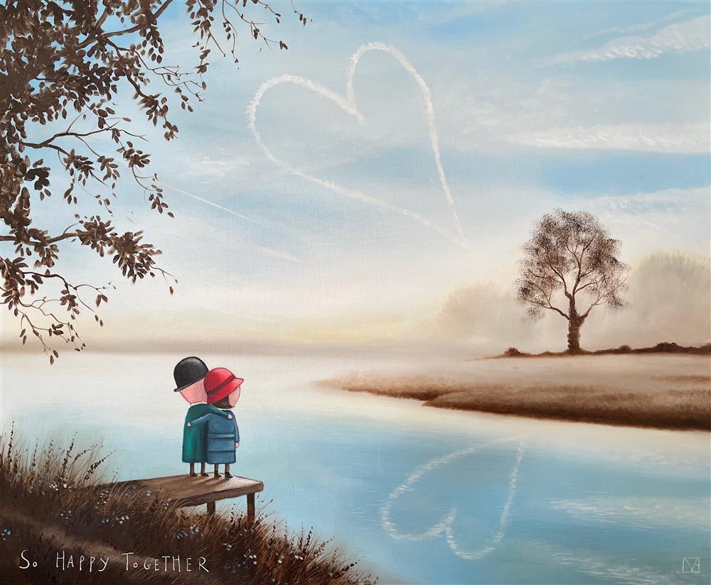 Michael Abrams - 'So Happy together' - Framed Original Art
