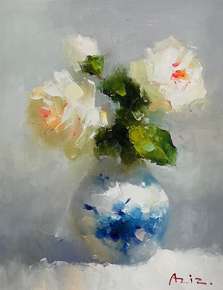 Aziz - 'Soft Bloom' - Framed Original Artwork