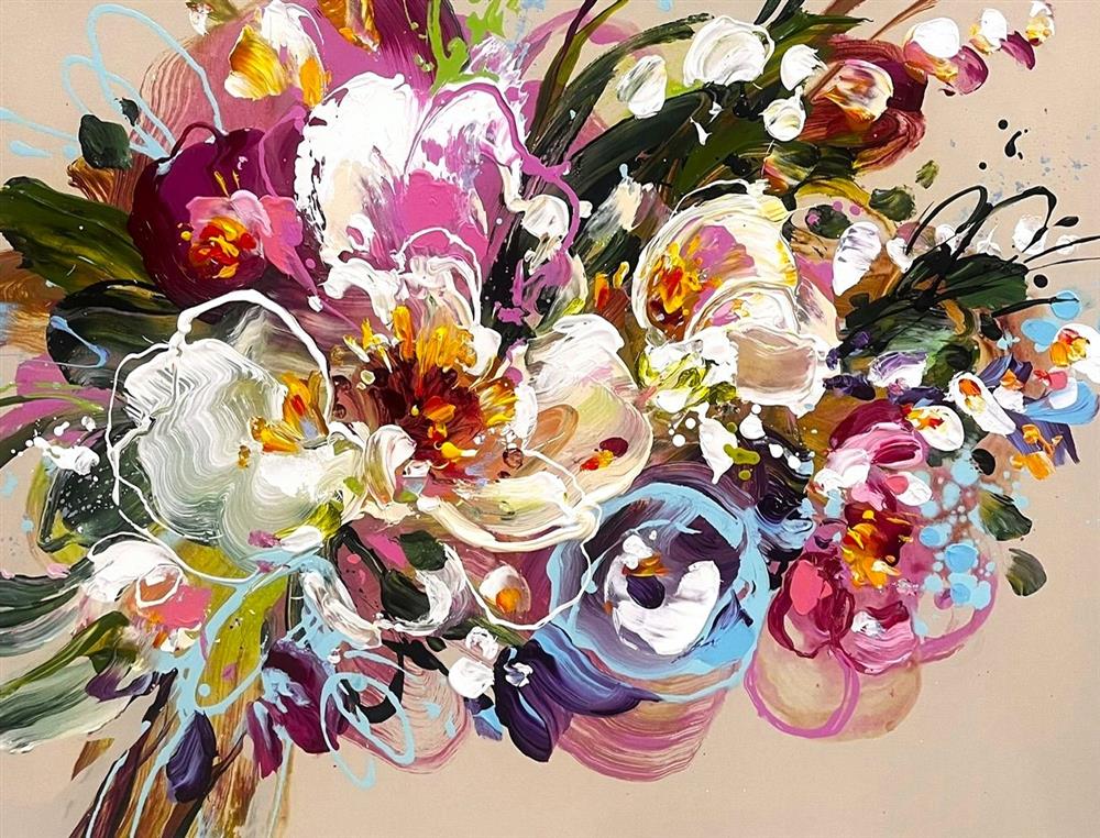Anna Cher - 'Soft Blossom Dreams' - Framed Original Artwork