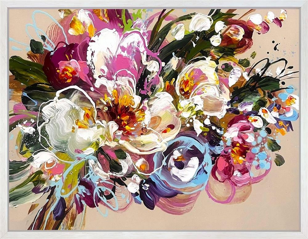 Anna Cher - 'Soft Blossom Dreams' - Framed Original Artwork