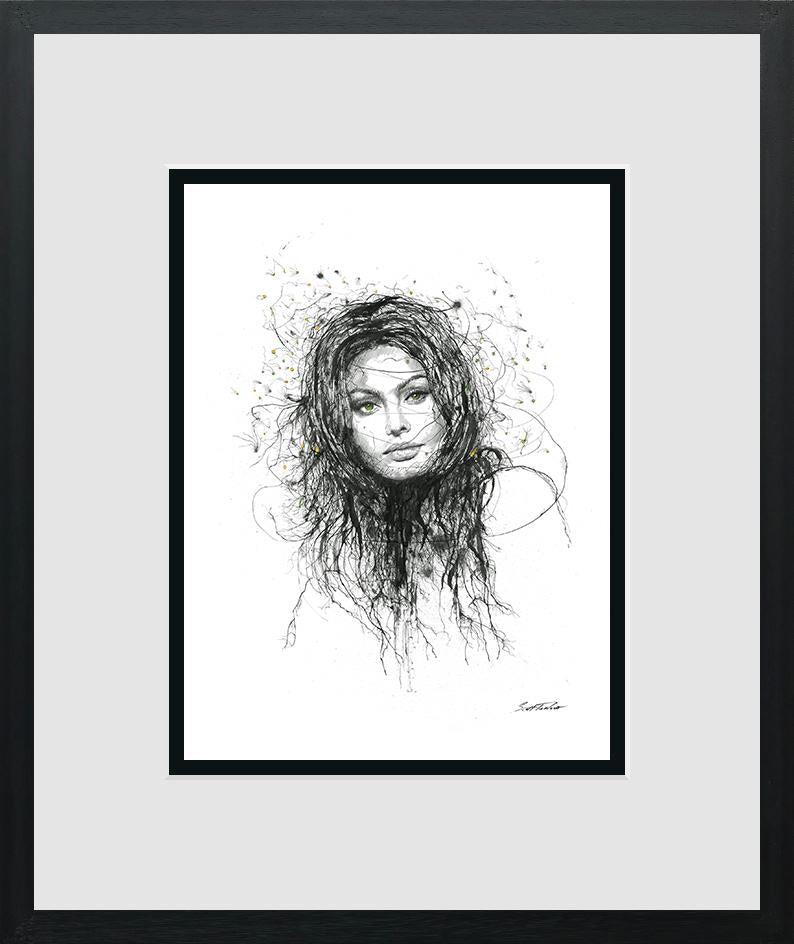 Scott Tetlow - 'Sophia Loren - Miniature  -  Framed  Limited Edition