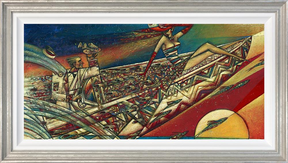 Andrei Protsouk - 'Speed Boat' - Framed Original Artwork