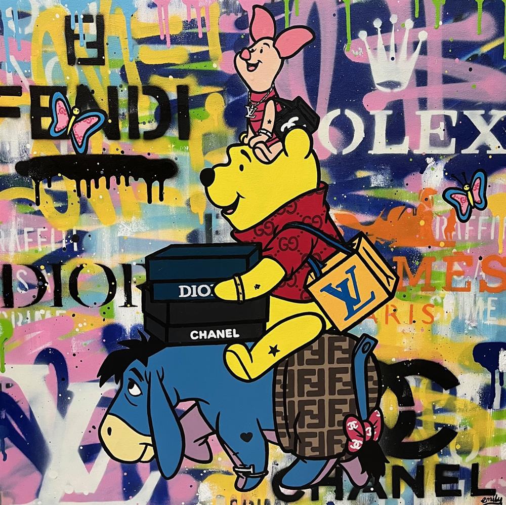 Emily Crook - 'Spending Buddies' - Framed Original Art