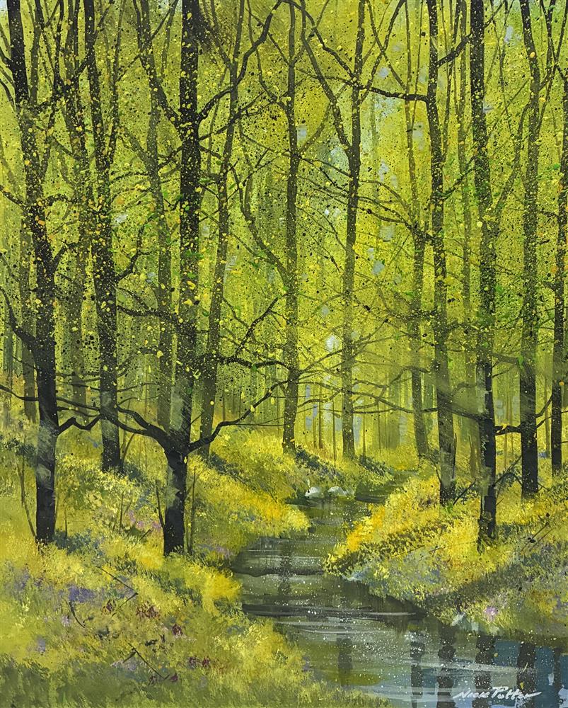 Nick Potter - 'Spring Sunshine On The Stream' - Framed Original Artwork