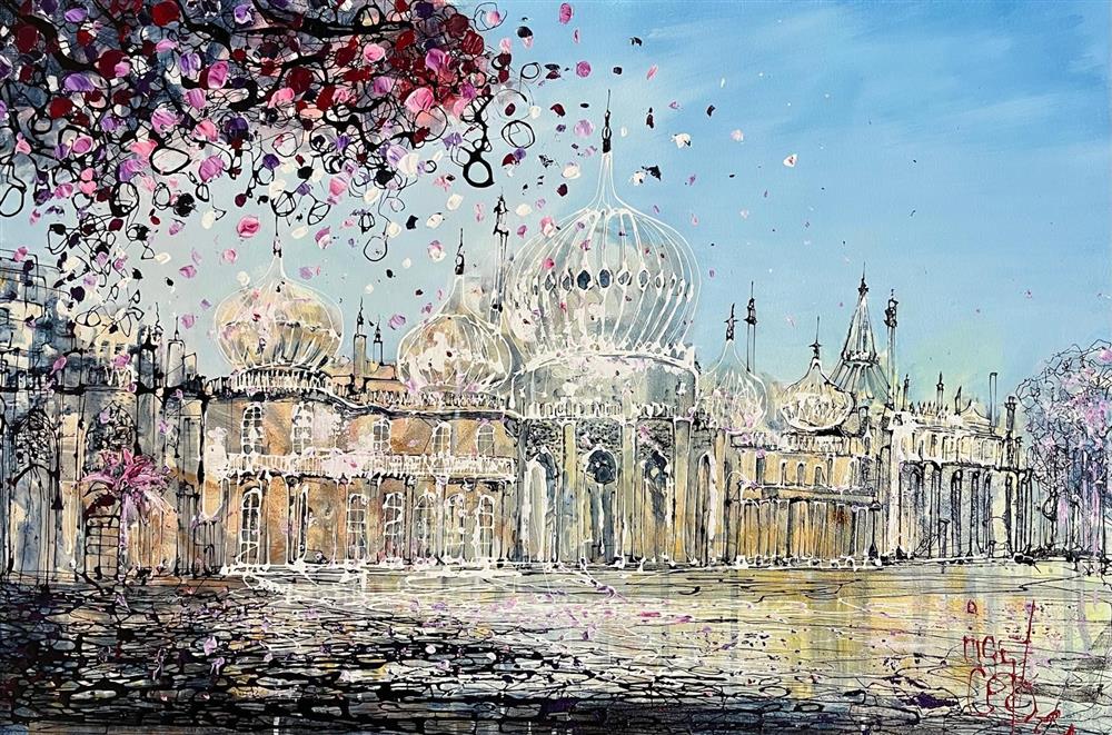 Nigel Cooke - 'Spring-Lit Brighton Pavilion' - Framed Original Artwork