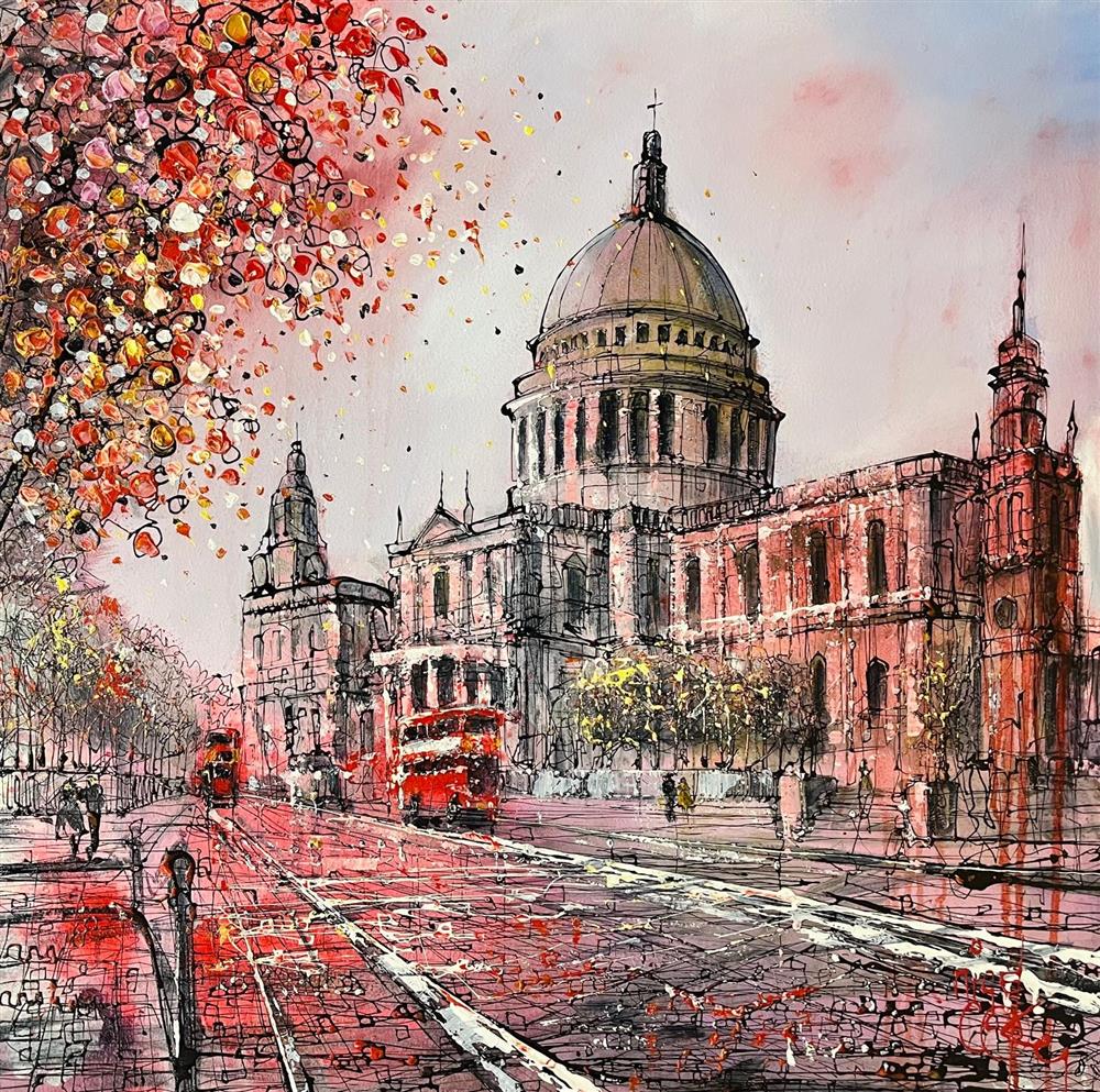 Nigel Cooke - 'St Paul's In Rouge' - Framed Original Artwork