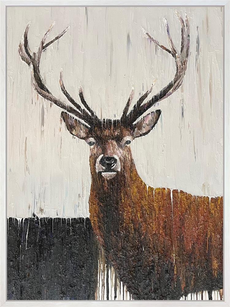 Carl Melegari - 'Stag' - Framed Original Artwork