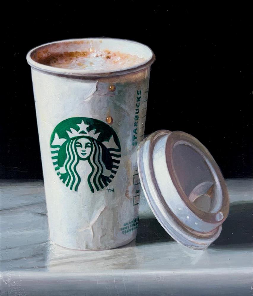 Tony Owens - 'Starbucks' - Framed Original Artwork
